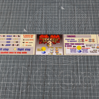 tekken 3 instruction strip sticker decal namco