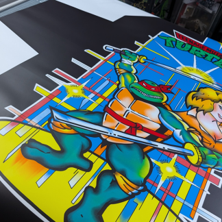 tmht teenage mutant hero turtles full size upright side art set uk konami