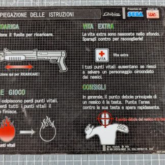 house of the dead 3 nos instruction panel italian