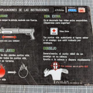 New-old-stock original Sega House of the Dead 3 instruction panel decal. Part # HDT-2002-05UK