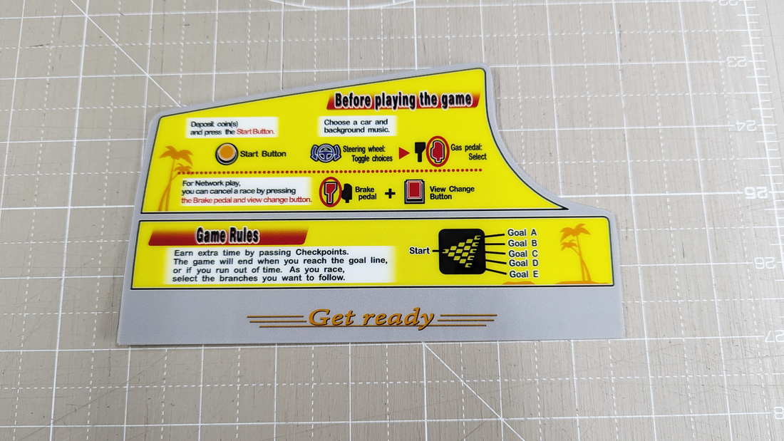 outrun 2 sp dash vr panel start instructions no credit polycarbonate