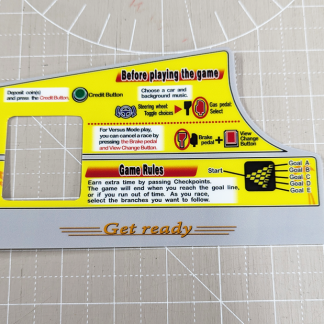 outrun 2 dash vr panel with credit button instructions polycarbonate