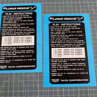 taito lunar rescue instruction cards cocktail